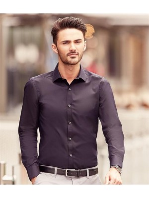Plain COLLECTION ULTIMATE STRETCH SHIRT RUSSELL White 125,Colours 130 GSM