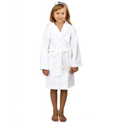 Kids HOODED Terry Towelling 100% Cotton Bath Gown 450 GSM