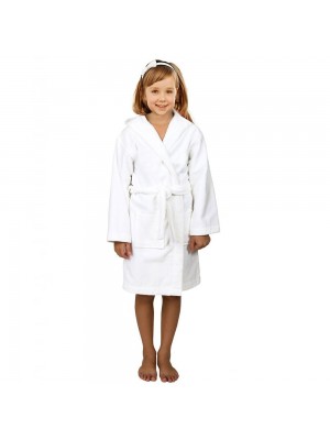 Kids HOODED Terry Towelling 100% Cotton Bath Gown 450 GSM