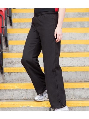 Plain LADIES OPEN HEM TRACK PANTS FINDEN & HALES 130 GSM