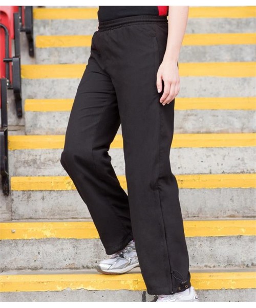 Plain LADIES OPEN HEM TRACK PANTS FINDEN & HALES 130 GSM