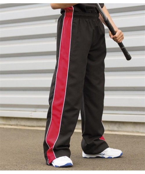 Plain KIDS CONTRAST TRACK PANTS FINDEN & HALES 130 GSM