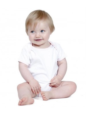 Plain CONTRAST BABY BODYSUIT LARKWOOD 200 GSM