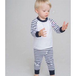 Plain BABY/TODDLER STRIPED PYJAMAS LARKWOOD 160 GSM