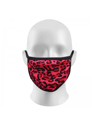 Hot Pink Leopard Face Masks Protection Against Droplets & Dust