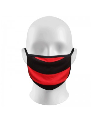 Red and Black striped Face Masks Protection Against Droplets & Dust