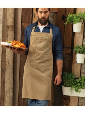 Plain COTTON CHINO BIB APRON PREMIER 235 GSM