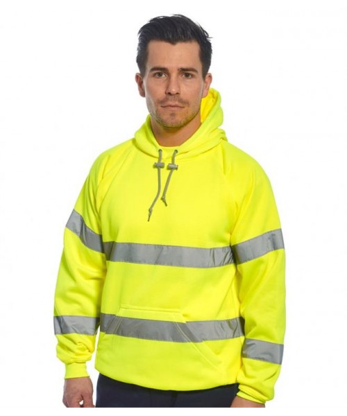 Plain HI-VIS HOODIE PORTWEST 300 GSM