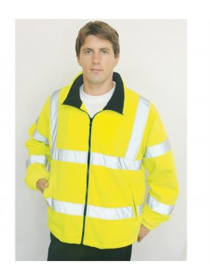 Plain HI-VIS MESH LINED FLEECE JACKET PORTWEST 300 GSM