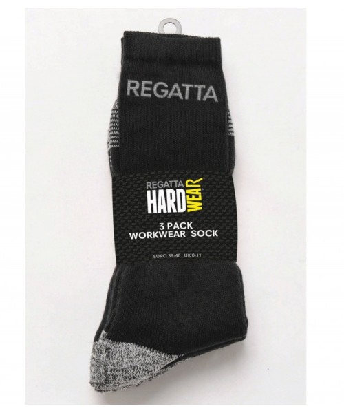 Plain 3 PACK WORKWEAR SOCKS REGATTA