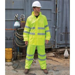 Plain SAFEGUARD HI-VIS WATERPROOF SUIT RESULT 210 GSM