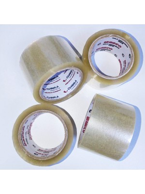 Pack of 4 Clear Carton Tape - 69mm wide tape x 72 yard (65 meters)