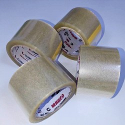 Pack of 4 Clear Carton Tape - 69mm wide tape x 72 yard (65 meters)