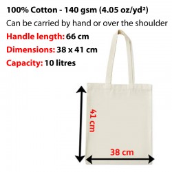 100 Cotton COLOURED PRINTED Totes with 1 colour print Deal 4 - Stars & Stripes