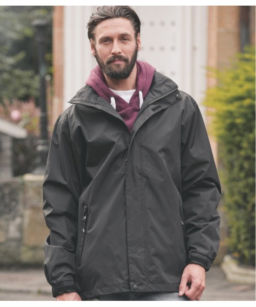 Plain black waterproof jacket online