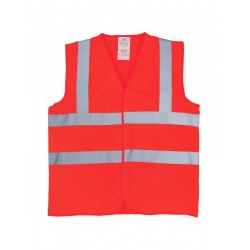 Plain Flame-retardant hi-vis sleeveless waistcoat Yoko 120 GSM