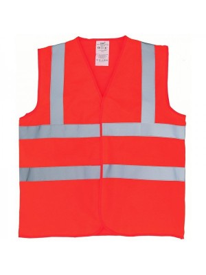 Plain Flame-retardant hi-vis sleeveless waistcoat Yoko 120 GSM