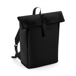 Plain backpack Matte PU rolltop backpack Bagbase