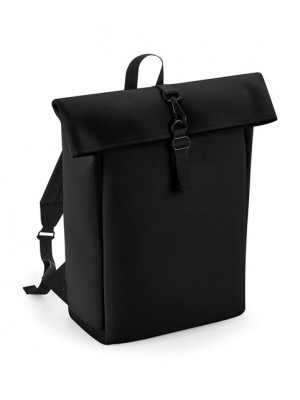 Plain backpack Matte PU rolltop backpack Bagbase