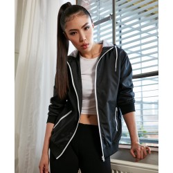 Plain Windrunner jacket Women’s two-tone tech windrunner jacket Build Your Brand 130 GSM