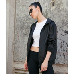 Plain Windrunner jacket Women’s two-tone tech windrunner jacket Build Your Brand 130 GSM