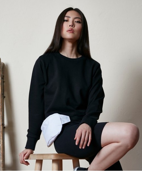 Plain Cropped crew Women’s terry cropped crew Build Your Brand 240 GSM