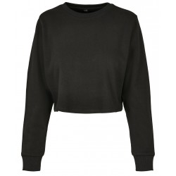 Plain Cropped crew Women’s terry cropped crew Build Your Brand 240 GSM