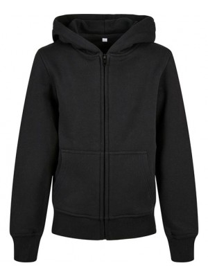 Plain Hoodie Organic kids basic zip hoodie Build Your Brand 300 GSM