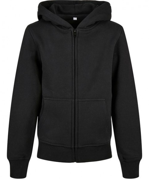 Plain Hoodie Organic kids basic zip hoodie Build Your Brand 300 GSM