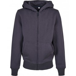 Plain Hoodie Organic kids basic zip hoodie Build Your Brand 300 GSM