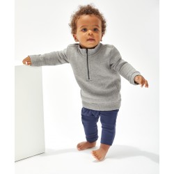 Plain sweatshirt Baby 1/4 zip sweatshirt Babybugz 280 GSM