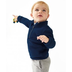 Plain sweatshirt Baby 1/4 zip sweatshirt Babybugz 280 GSM