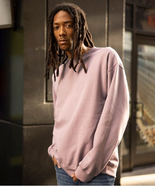 Plain Sweatshirts Softstyle邃｢ midweight fleece adult crew neck Gildan 285 GSM