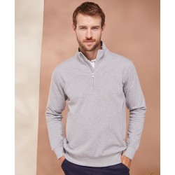 Plain Sweatshirt Unisex sustainable 1/4 zip sweatshirt Henbury 300 GSM