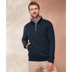 Plain Sweatshirt Unisex sustainable 1/4 zip sweatshirt Henbury 300 GSM