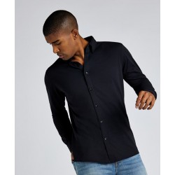 Plain Shirt Long sleeve Superwash庐 60掳 piqu茅 shirt (tailored fit) Kustom Kit 185 GSM