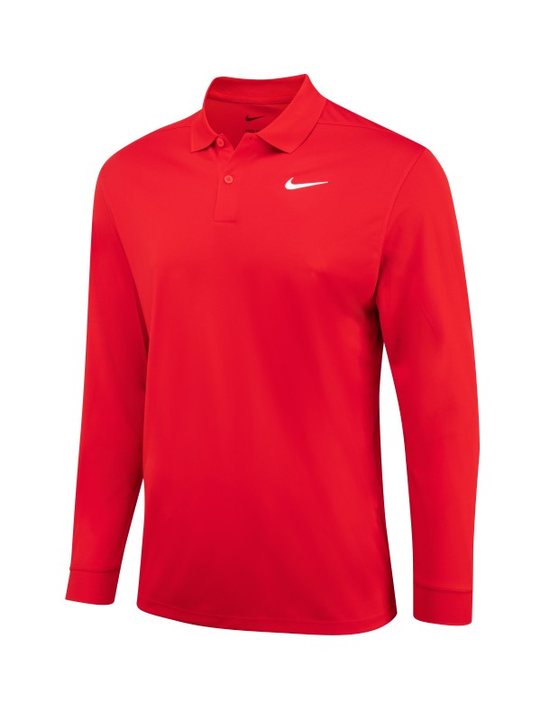Plain Polo Shirt Nike Dri FIT Victory solid long sleeve polo Nike