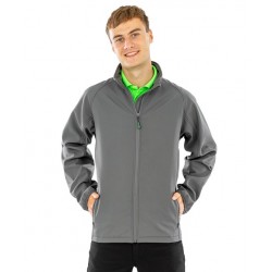 Plain Jacket Men's recycled 2-layer printable softshell jacket Result Genuine Recycled 280 GSM