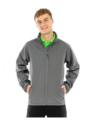 Plain Jacket Men's recycled 2-layer printable softshell jacket Result Genuine Recycled 280 GSM