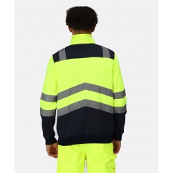 Plain Sweatshirt Pro hi-vis 1/4-zip sweatshirt Regatta High Visibility 195 GSM