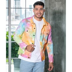 Plain Jacket Tie-dye denim jacket Colortone 300 GSM