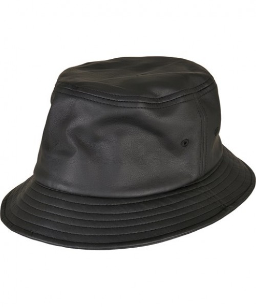 Plain Bucket hat Imitation leather bucket hat (5003IL) Flexfit by Yupoong 255 GSM