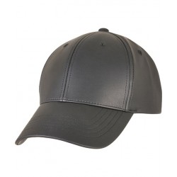 Plain Cap Synthetic leather alpha shape dad cap (6245AL) Flexfit by Yupoong 255 GSM