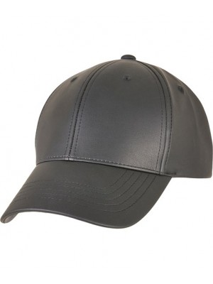 Plain Cap Synthetic leather alpha shape dad cap (6245AL) Flexfit by Yupoong 255 GSM