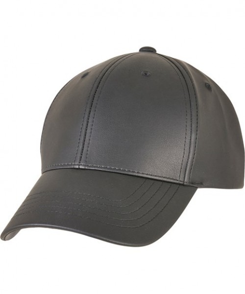 Plain Cap Synthetic leather alpha shape dad cap (6245AL) Flexfit by Yupoong 255 GSM