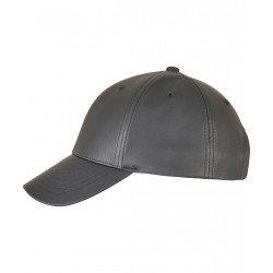 Plain Cap Synthetic leather alpha shape dad cap (6245AL) Flexfit by Yupoong 255 GSM