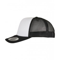 Plain Cap YP Classics® curved foam trucker cap – white front (6320W) Flexfit by Yupoong 148 GSM