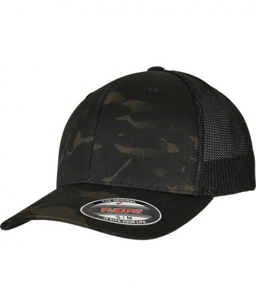 Plain Cap MultiCam庐 trucker mesh cap (6511MC) Flexfit by Yupoong 239 GSM