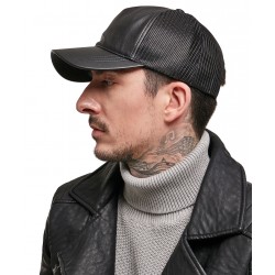 Plain Cap Synthetic leather trucker (6606LT) Flexfit by Yupoong