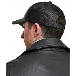 Plain Cap Synthetic leather trucker (6606LT) Flexfit by Yupoong